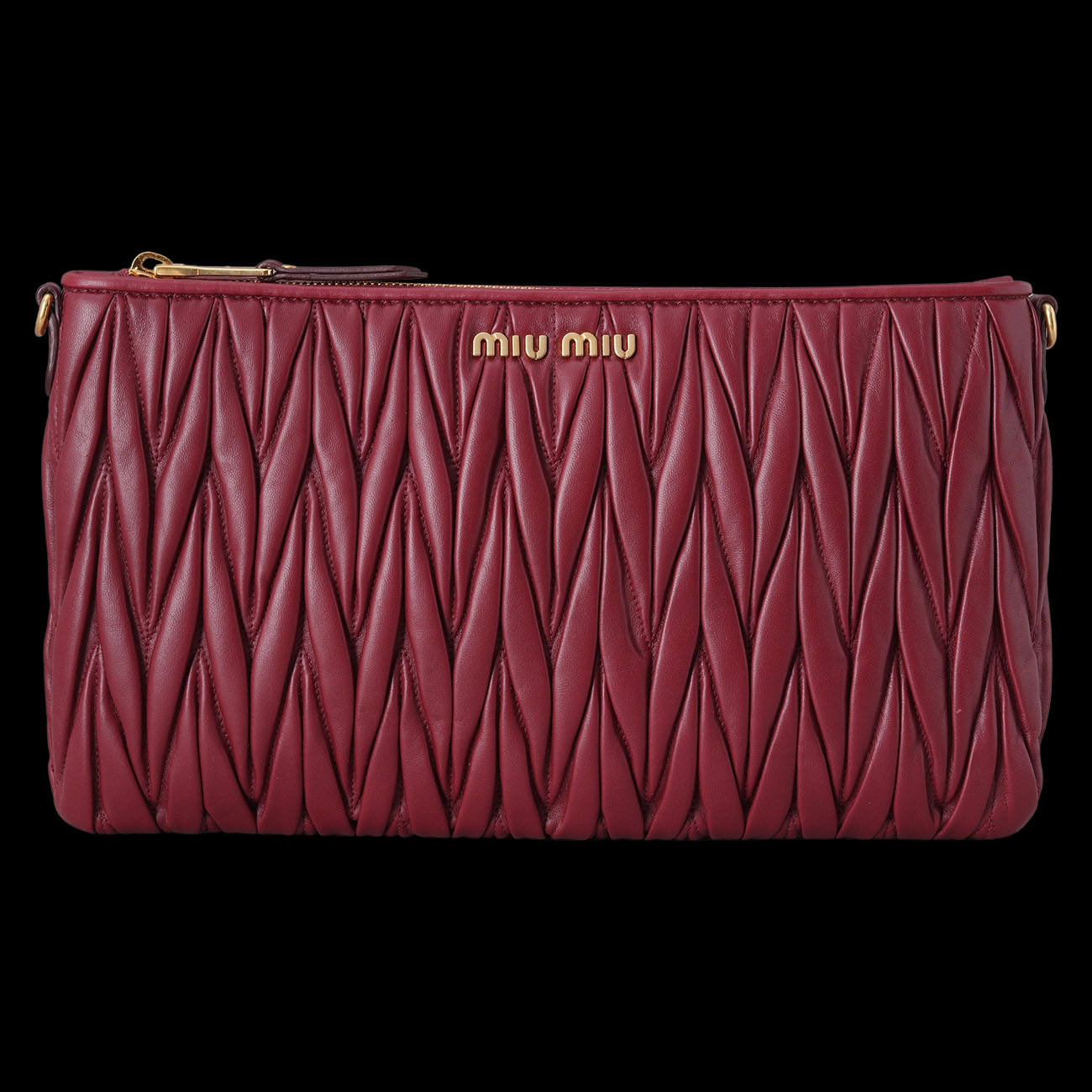 MIU MIU(USED)미우미우 5BF354 마틀라세 퀼칭 체인 클러치백